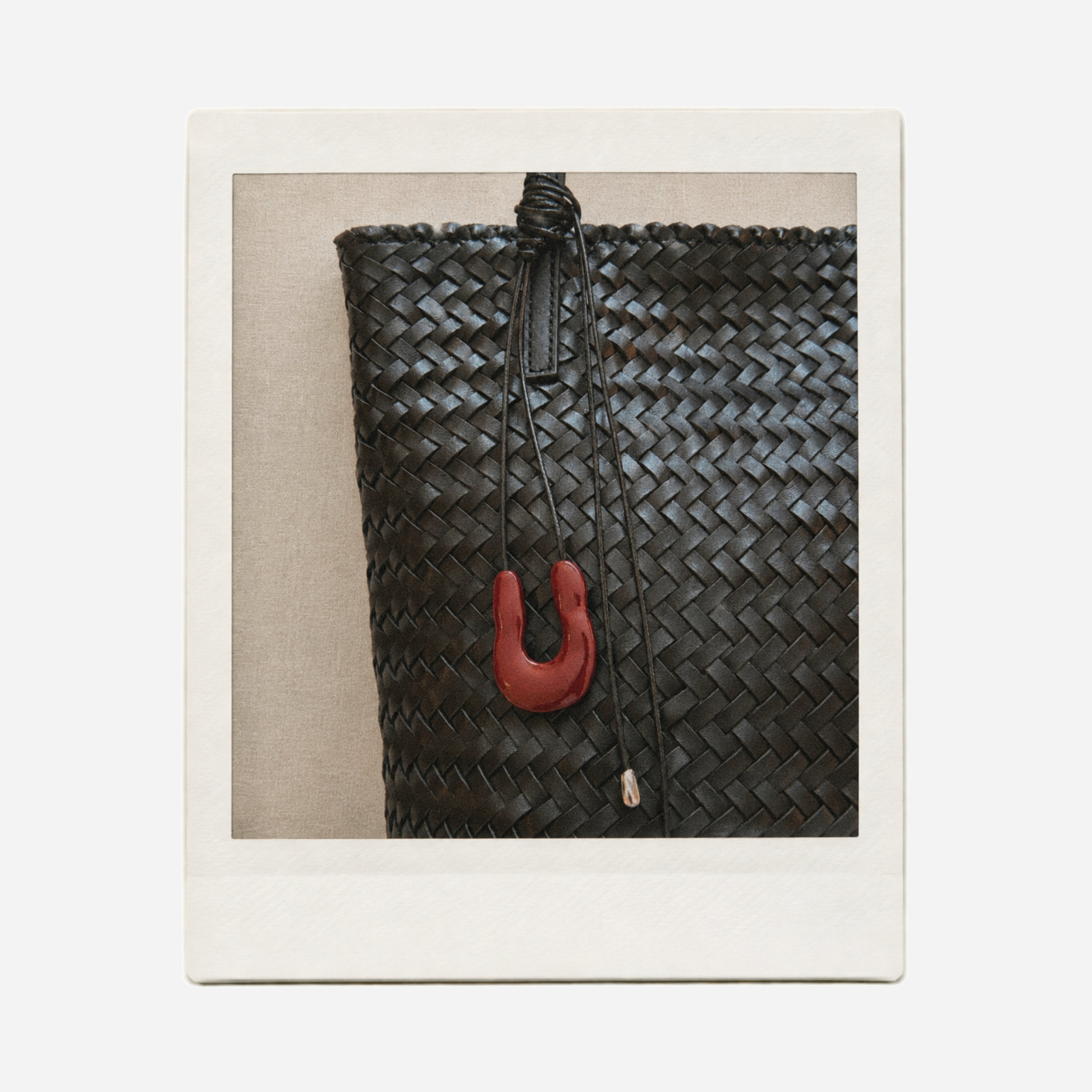 Horseshoe Bag Charm in Red